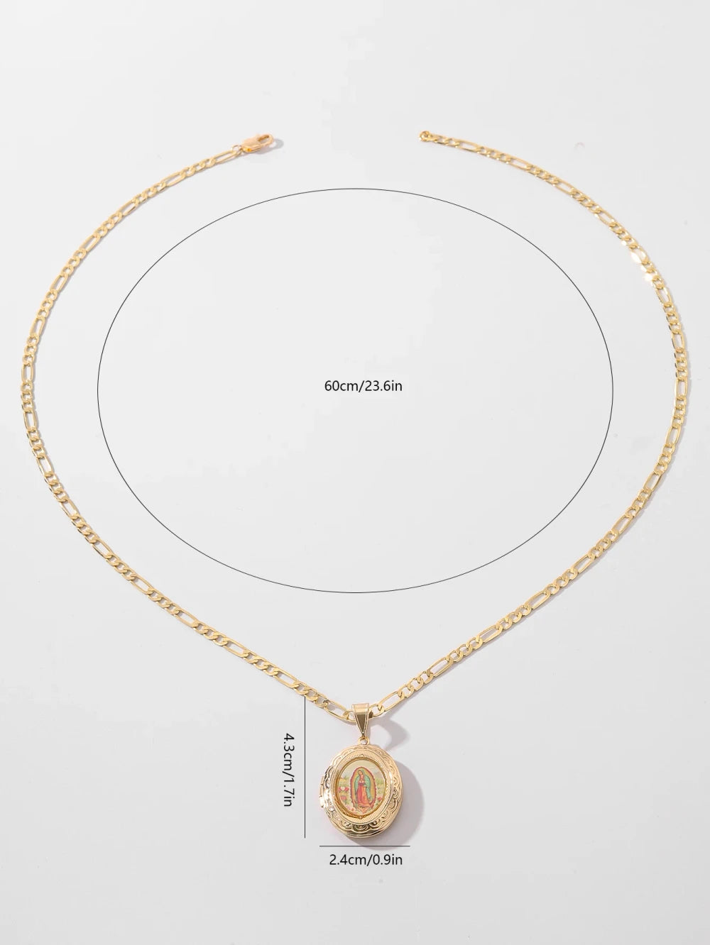 La Virgencita Gold Pendant Necklace