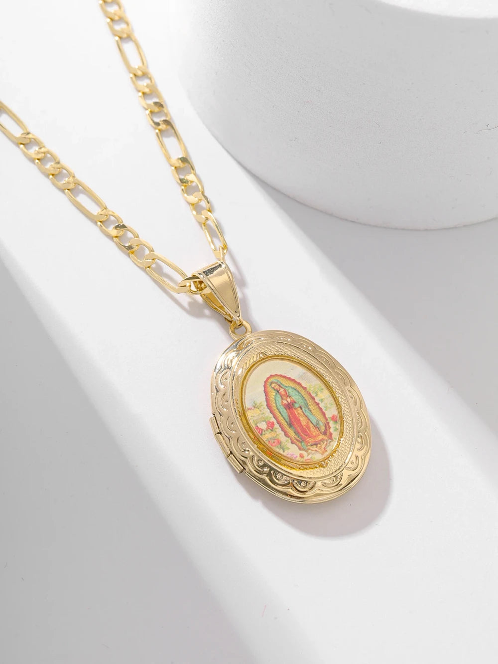 La Virgencita Gold Pendant Necklace